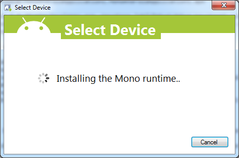 Installing the Mono runtime on the device